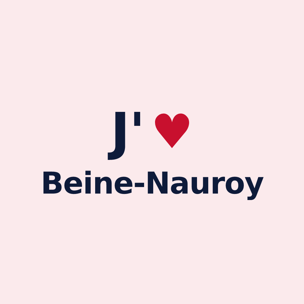 Magnet personnalisé Beine-Nauroy — design J'aime Beine-Nauroy