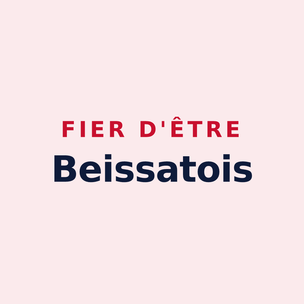 Magnet « Fier d'être Beissatois » — design pour Beissat
