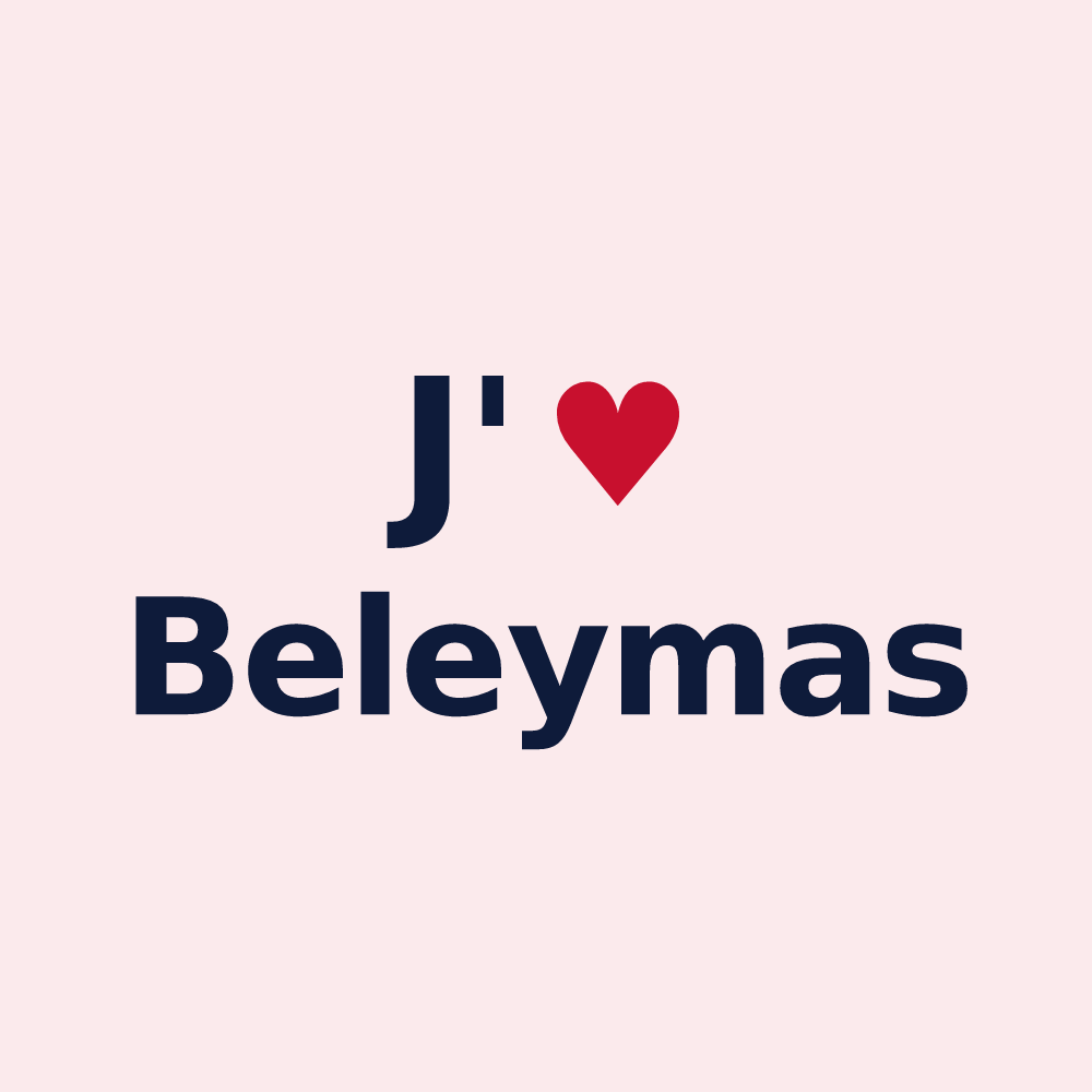 Magnet personnalisé Beleymas — design J'aime Beleymas