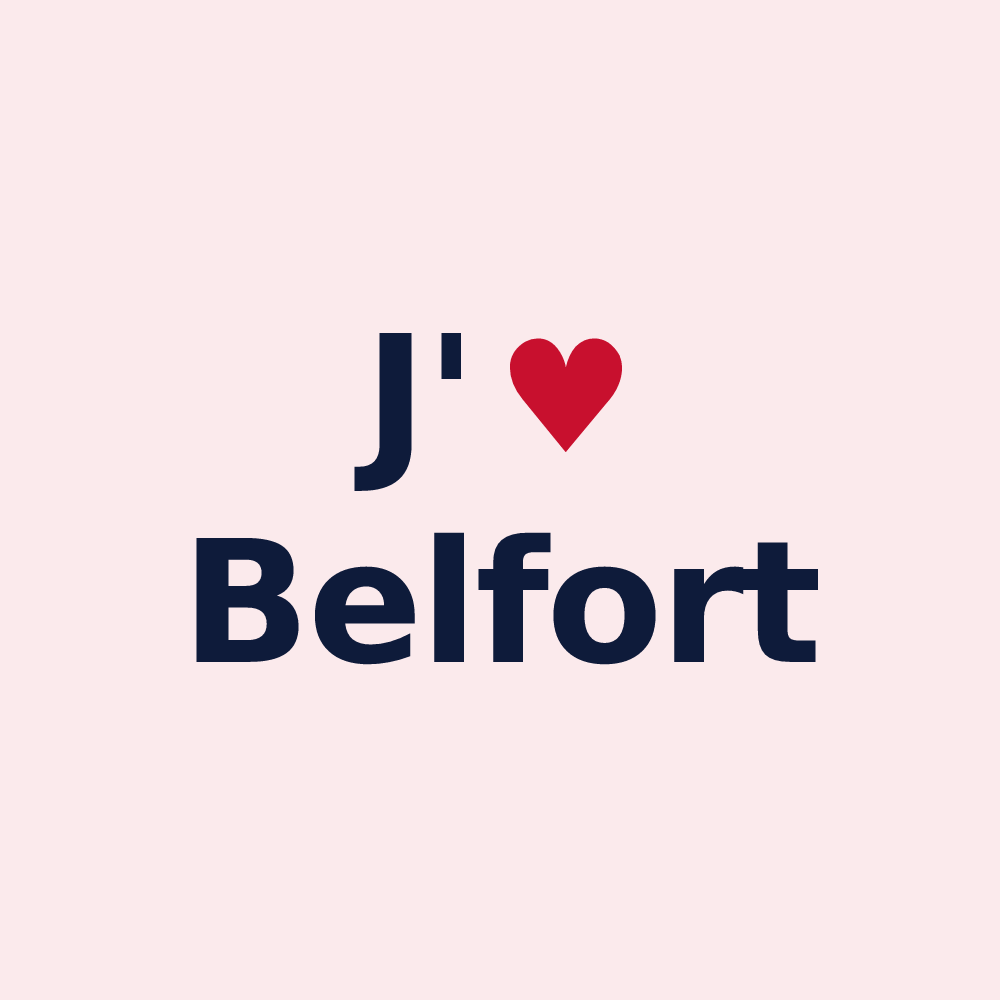 Magnet personnalisé Belfort — design J'aime Belfort