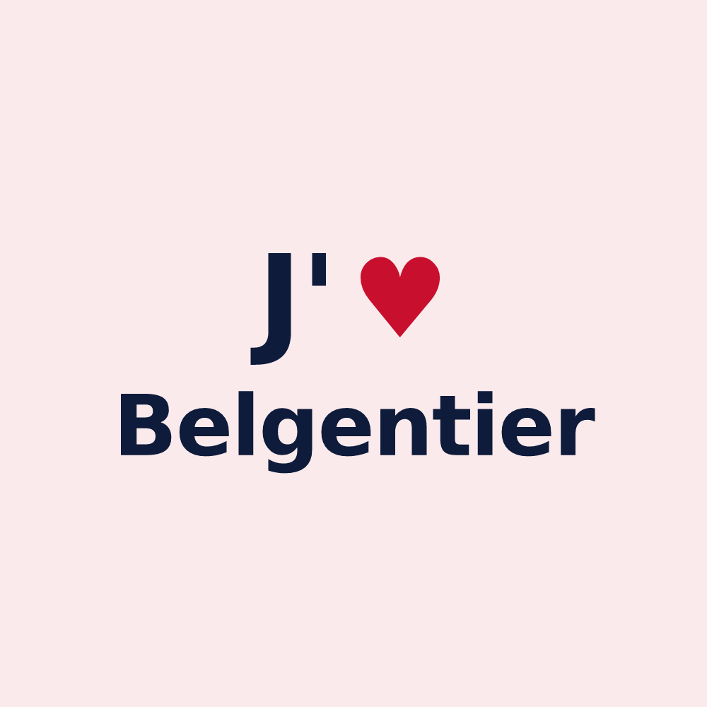 Magnet personnalisé Belgentier — design J'aime Belgentier