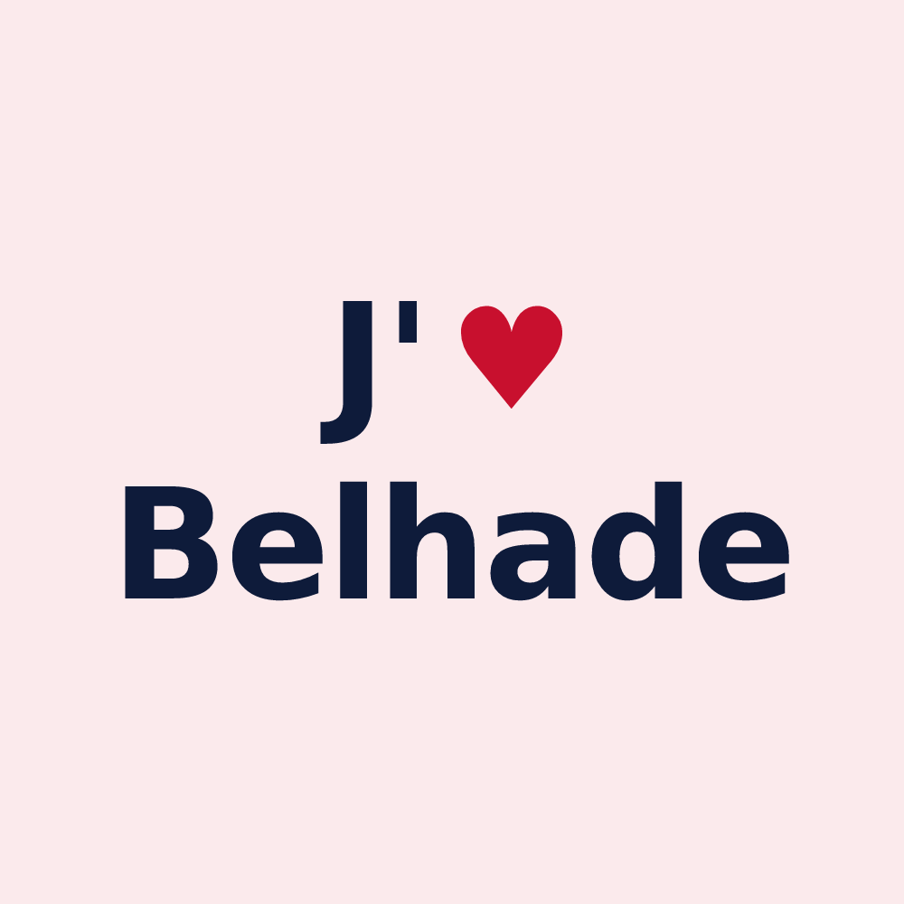 Magnet personnalisé Belhade — design J'aime Belhade