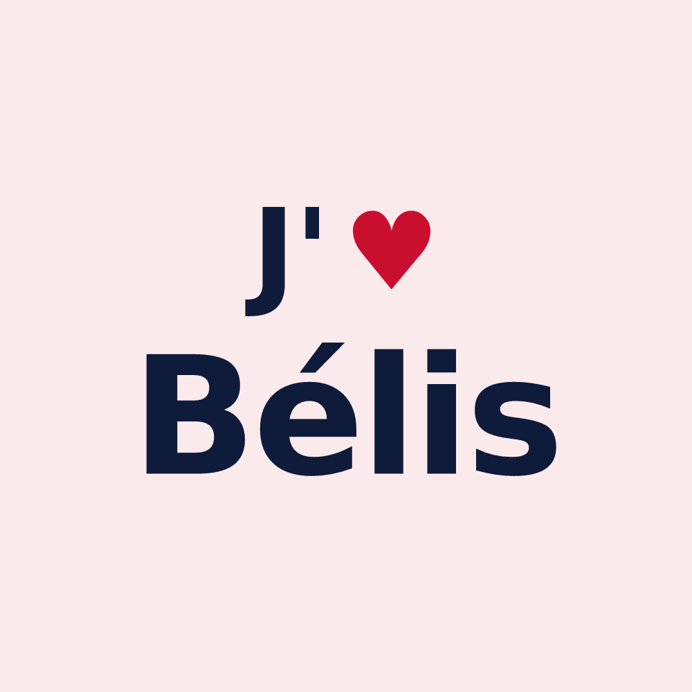 Magnet personnalisé Bélis — design J'aime Bélis