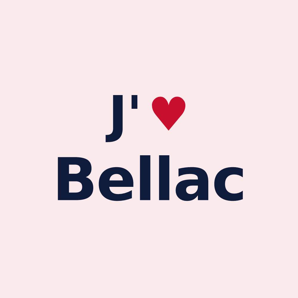 Magnet personnalisé Bellac — design J'aime Bellac