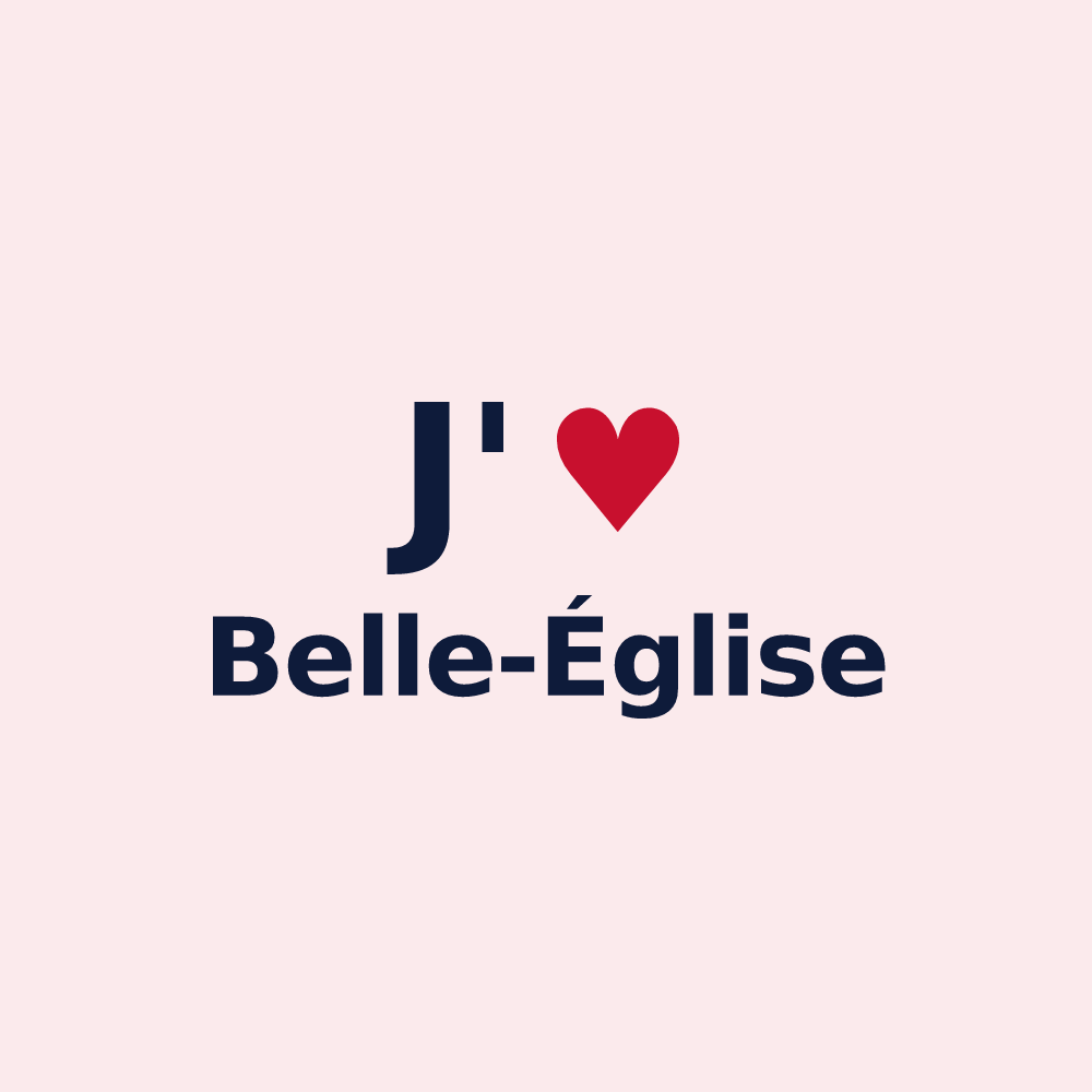 Magnet personnalisé Belle-Église — design J'aime Belle-Église