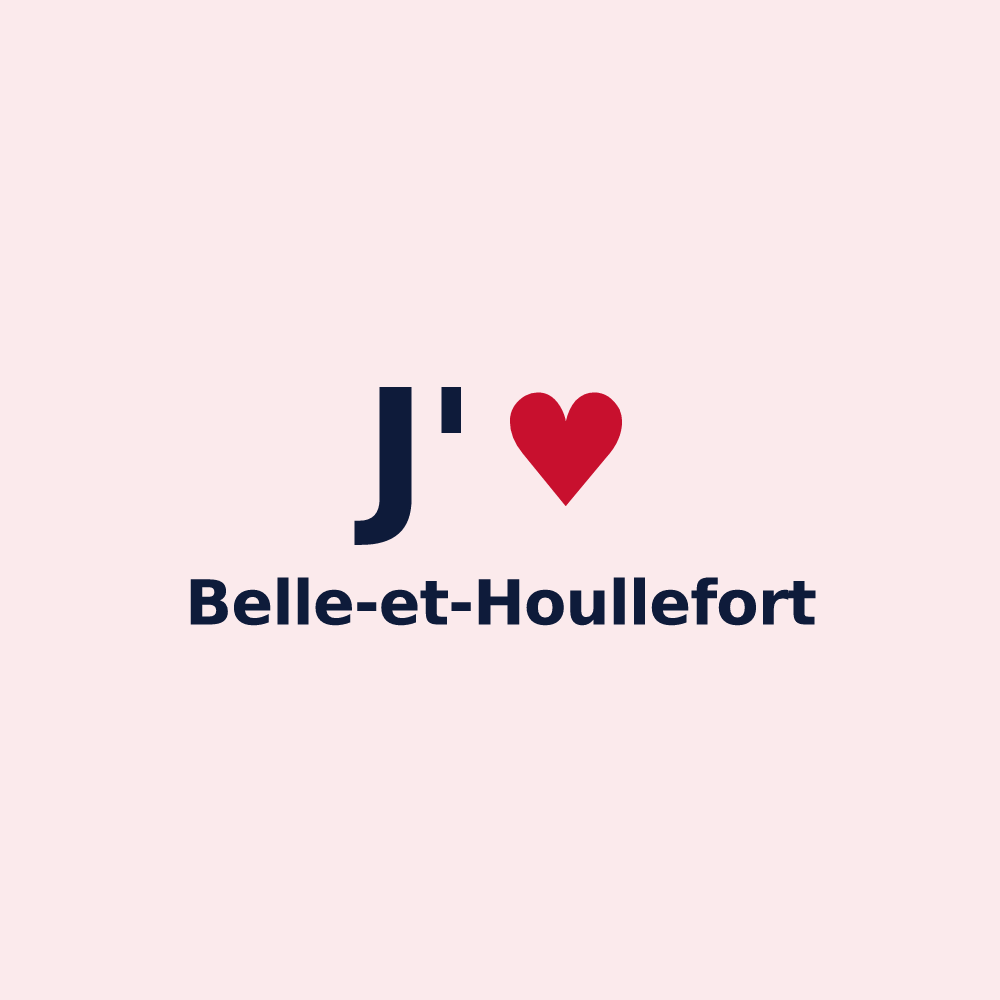 Magnet personnalisé Belle-et-Houllefort — design J'aime Belle-et-Houllefort