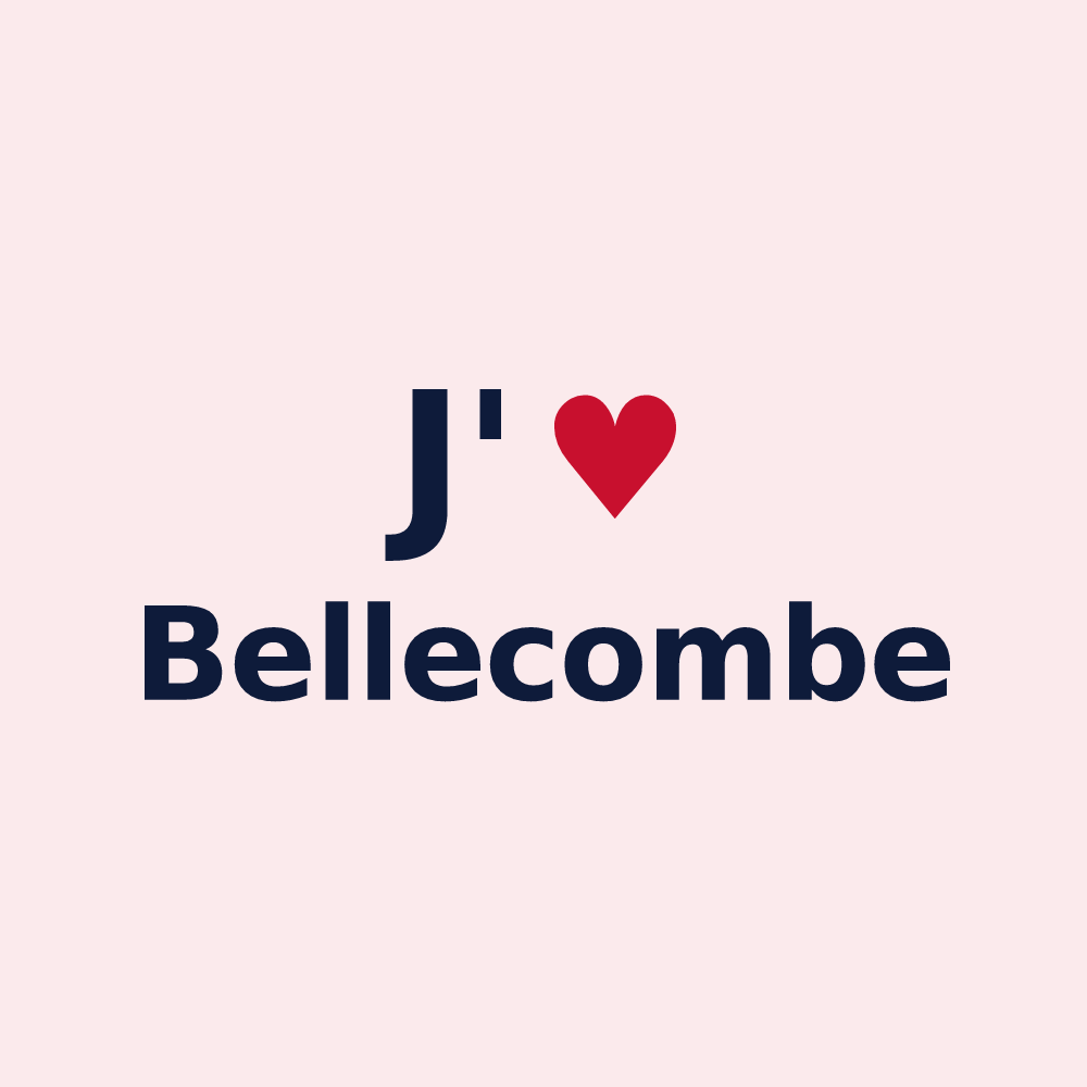 Magnet personnalisé Bellecombe — design J'aime Bellecombe