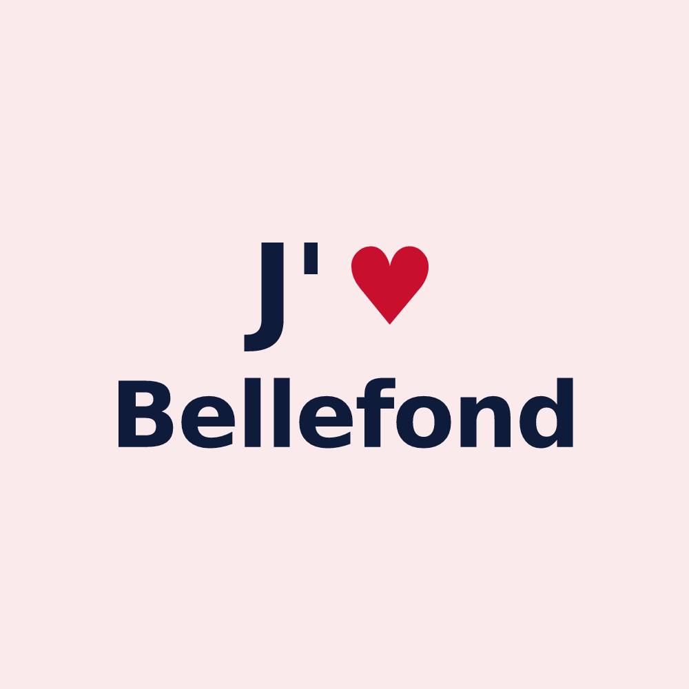 Magnet personnalisé Bellefond — design J'aime Bellefond