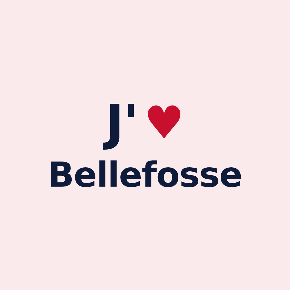 Magnet personnalisé Bellefosse — design J'aime Bellefosse