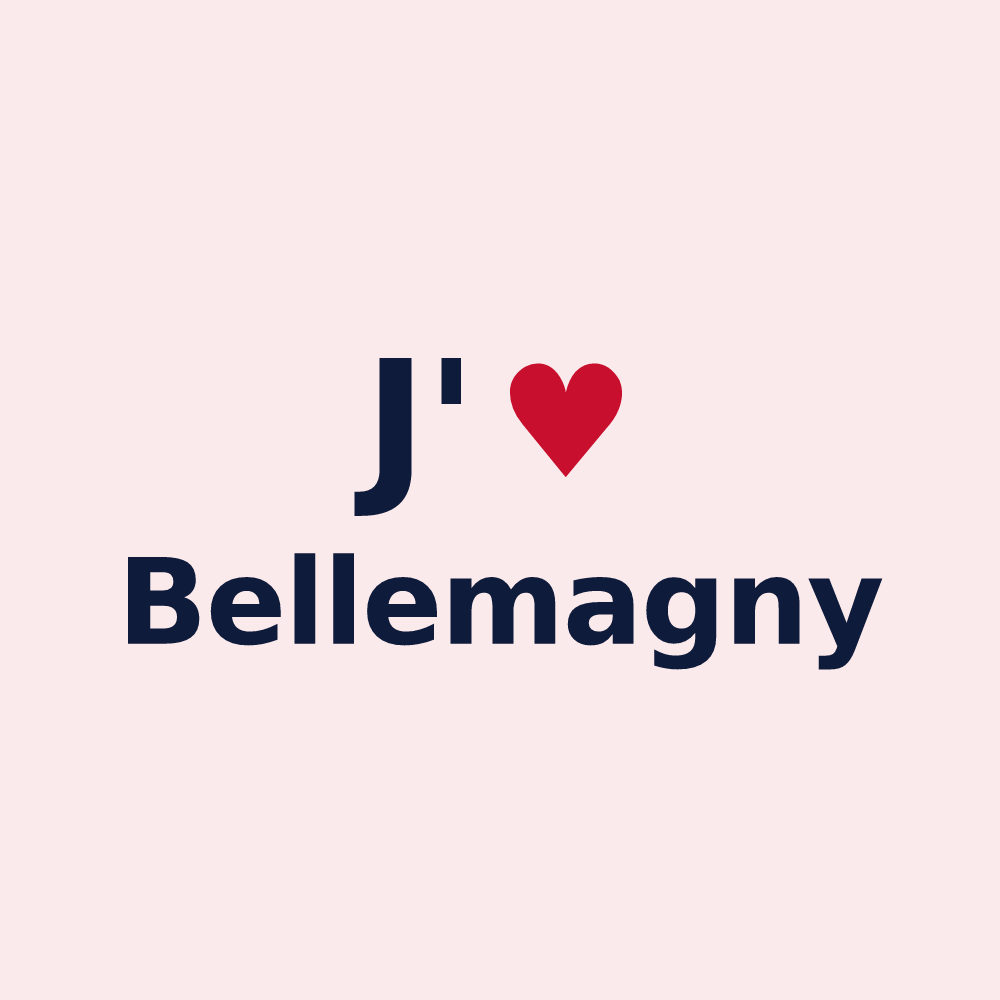 Magnet personnalisé Bellemagny — design J'aime Bellemagny