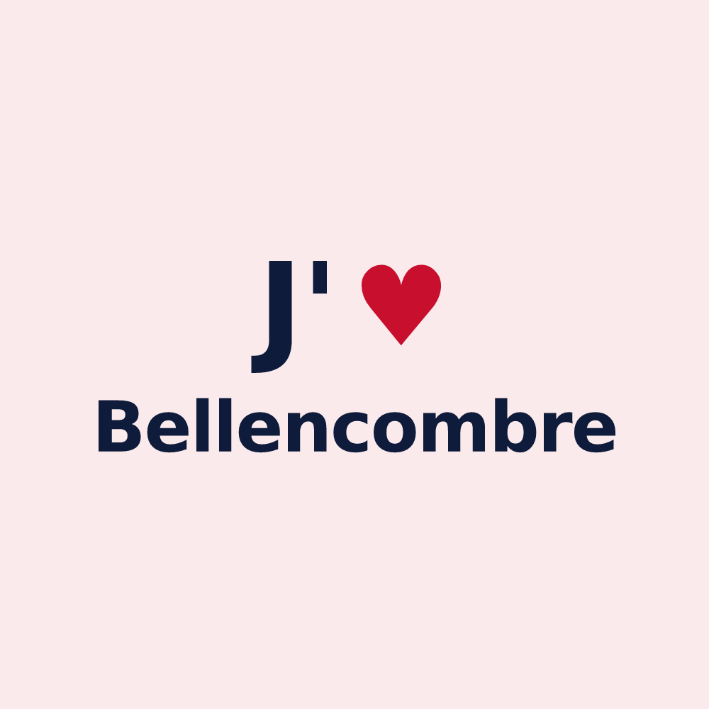 Magnet personnalisé Bellencombre — design J'aime Bellencombre