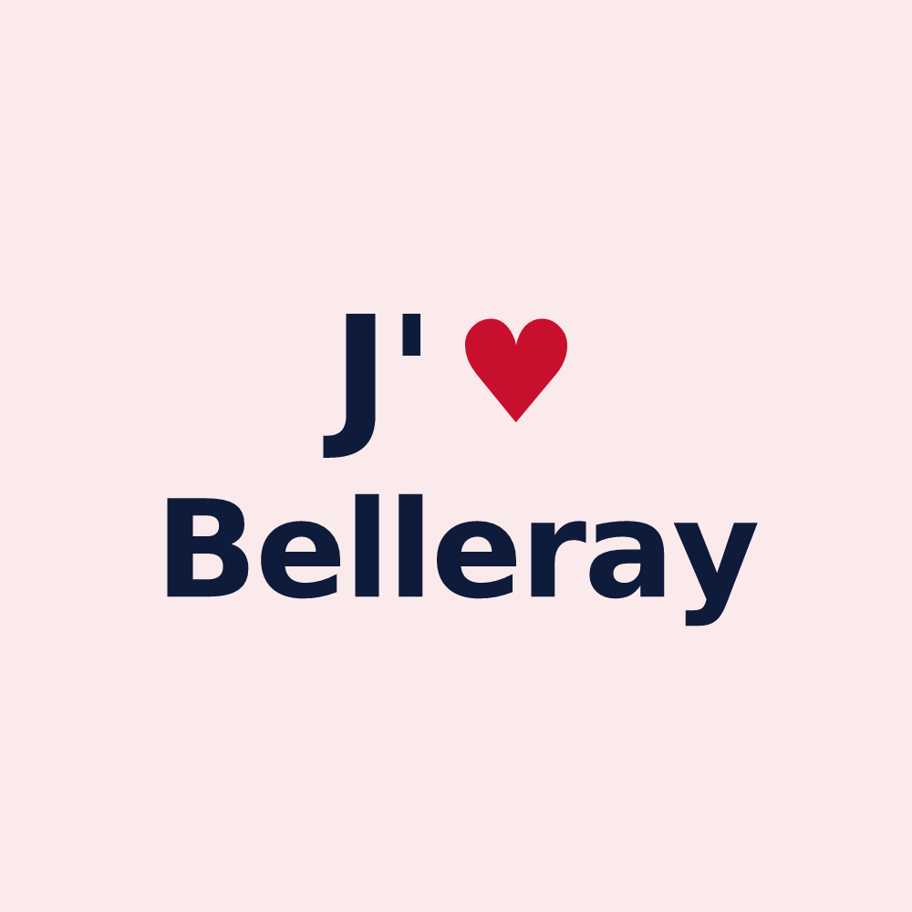 Magnet personnalisé Belleray — design J'aime Belleray