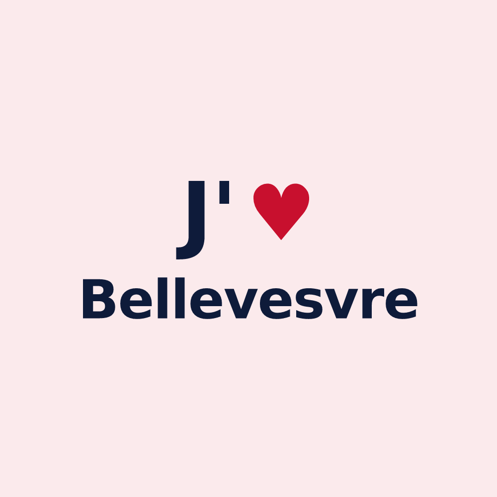 Magnet personnalisé Bellevesvre — design J'aime Bellevesvre