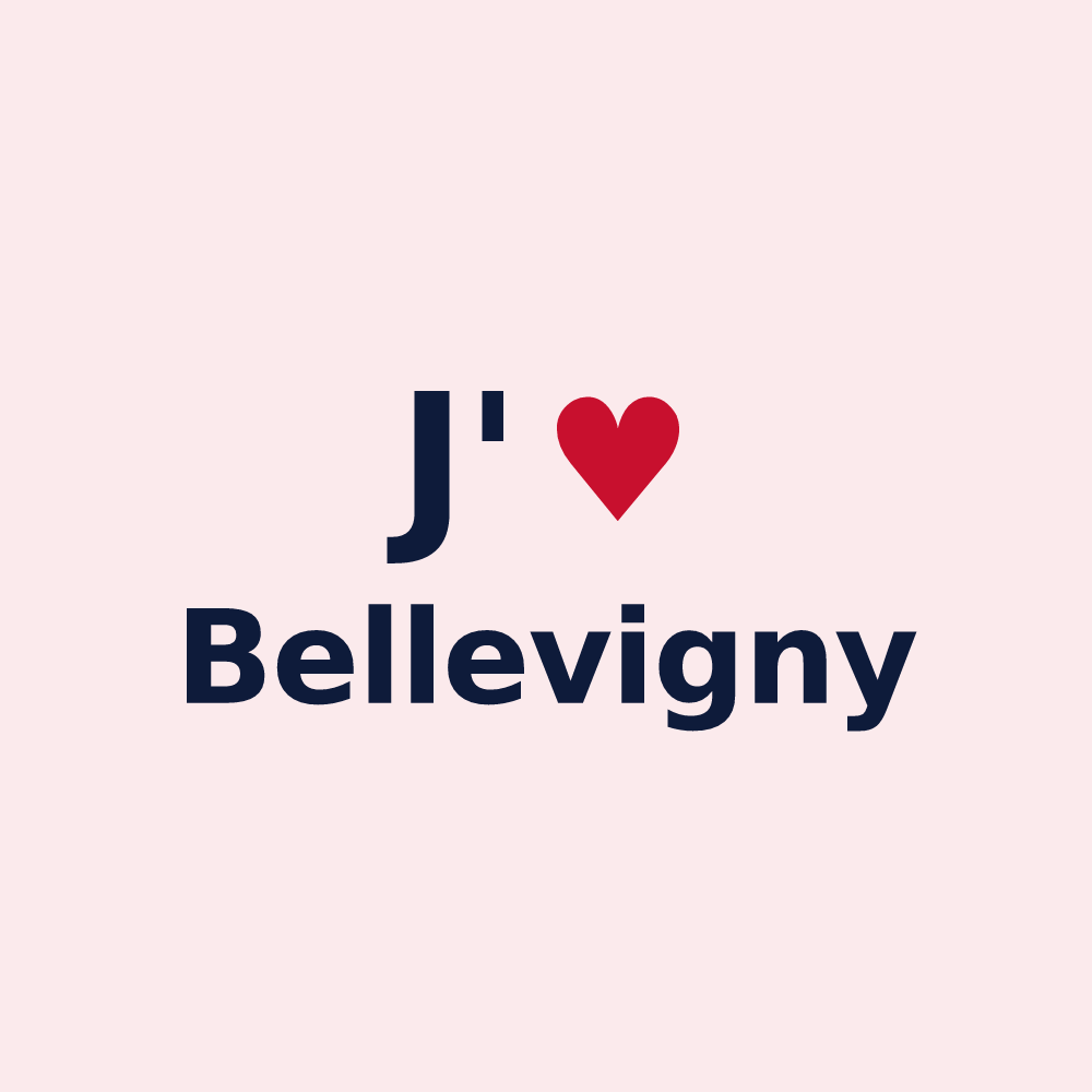 Magnet personnalisé Bellevigny — design J'aime Bellevigny