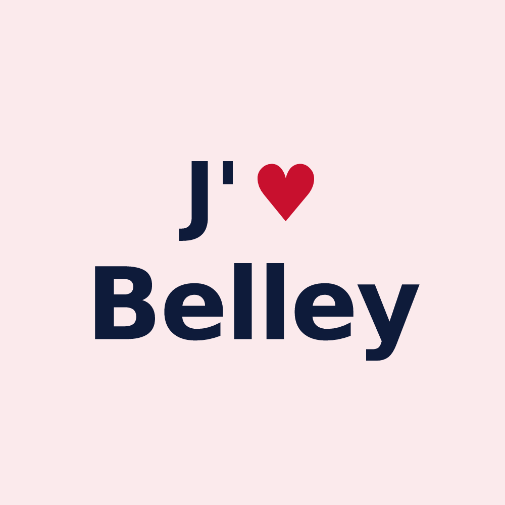 Magnet personnalisé Belley — design J'aime Belley