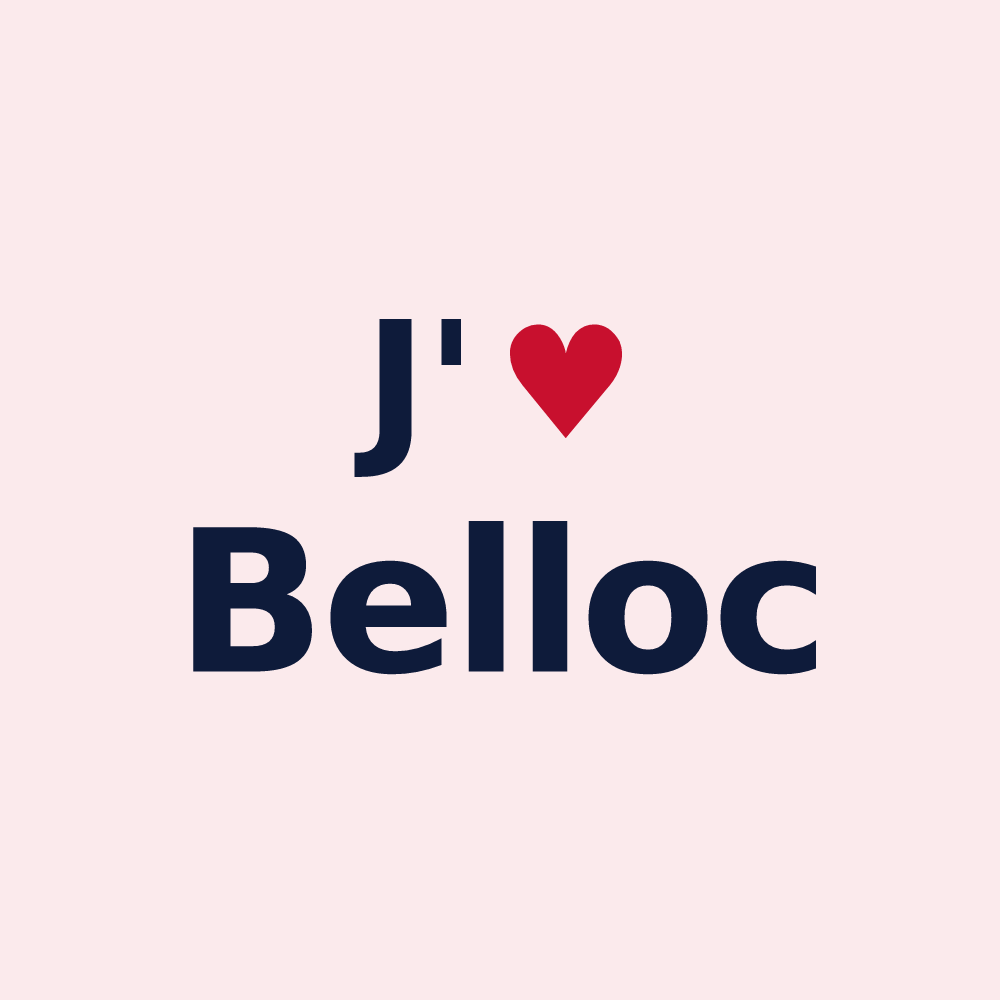 Magnet personnalisé Belloc — design J'aime Belloc