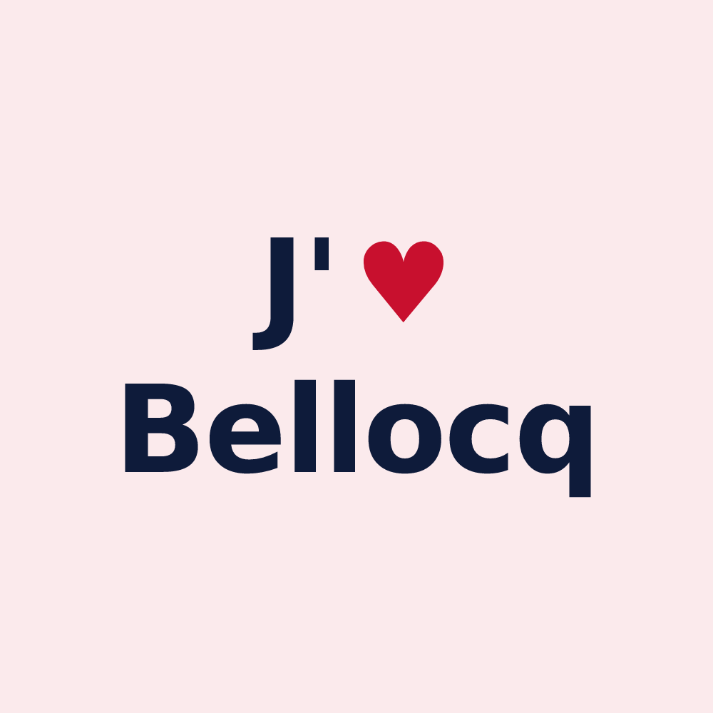 Magnet personnalisé Bellocq — design J'aime Bellocq