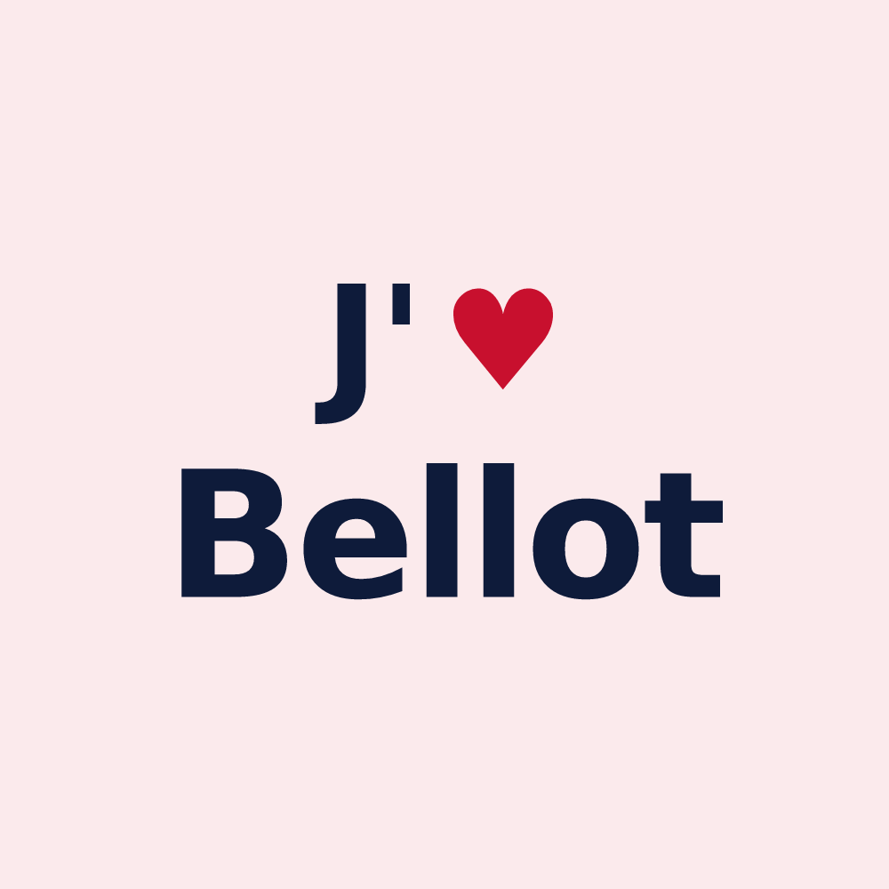 Magnet personnalisé Bellot — design J'aime Bellot