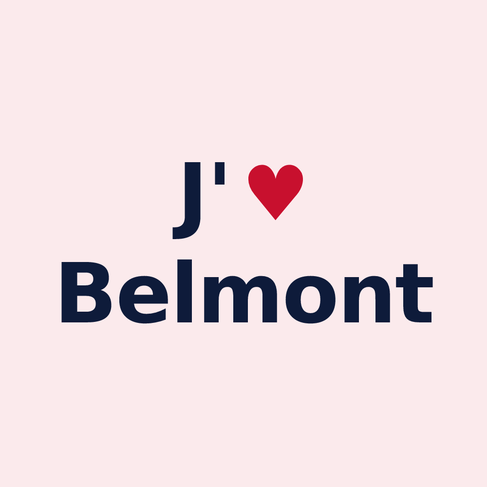 Magnet personnalisé Belmont — design J'aime Belmont