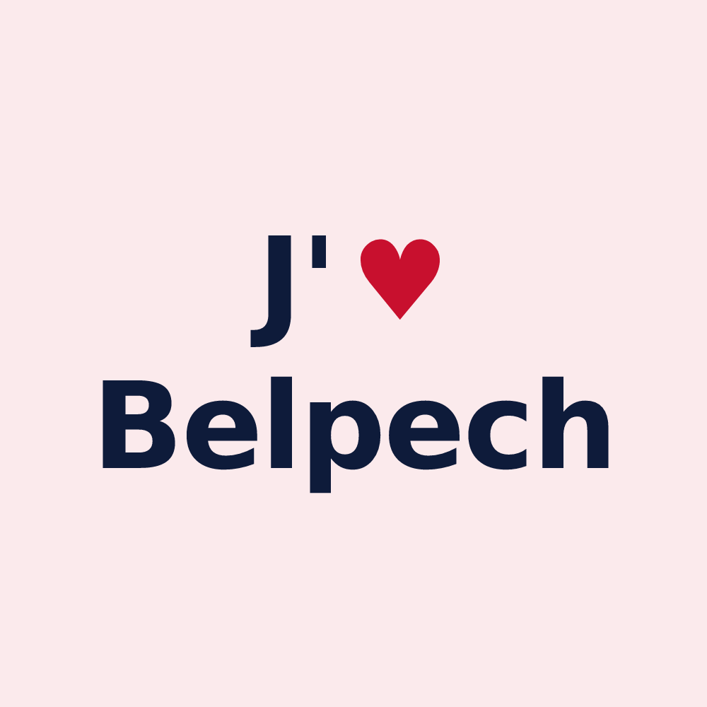Magnet personnalisé Belpech — design J'aime Belpech