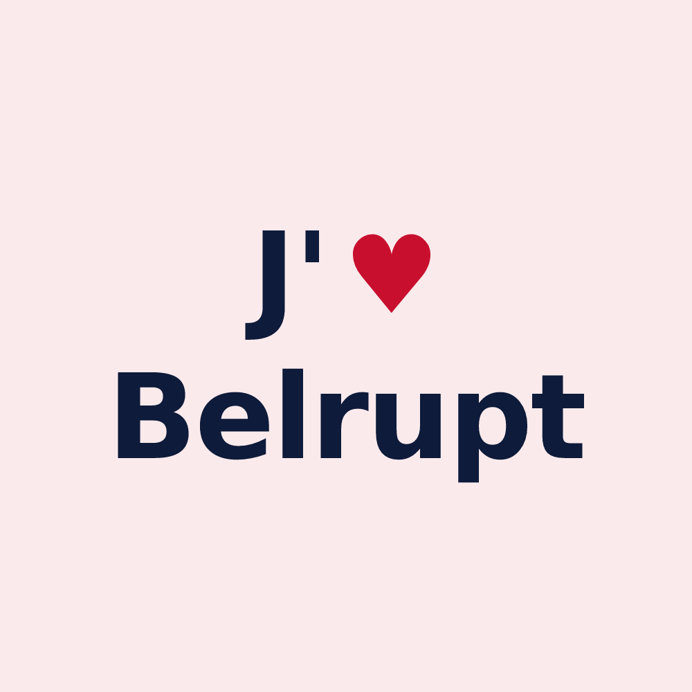 Magnet personnalisé Belrupt — design J'aime Belrupt