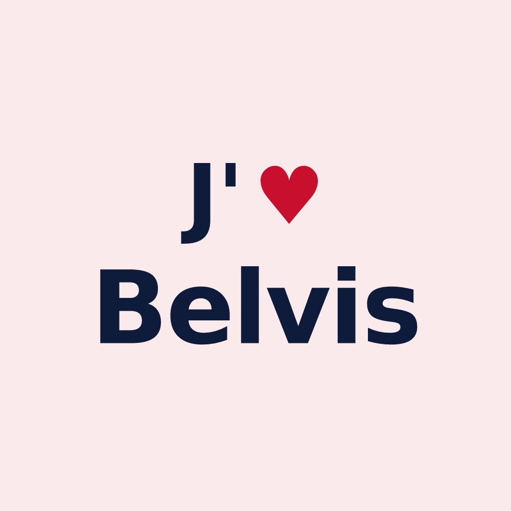 Magnet personnalisé Belvis — design J'aime Belvis