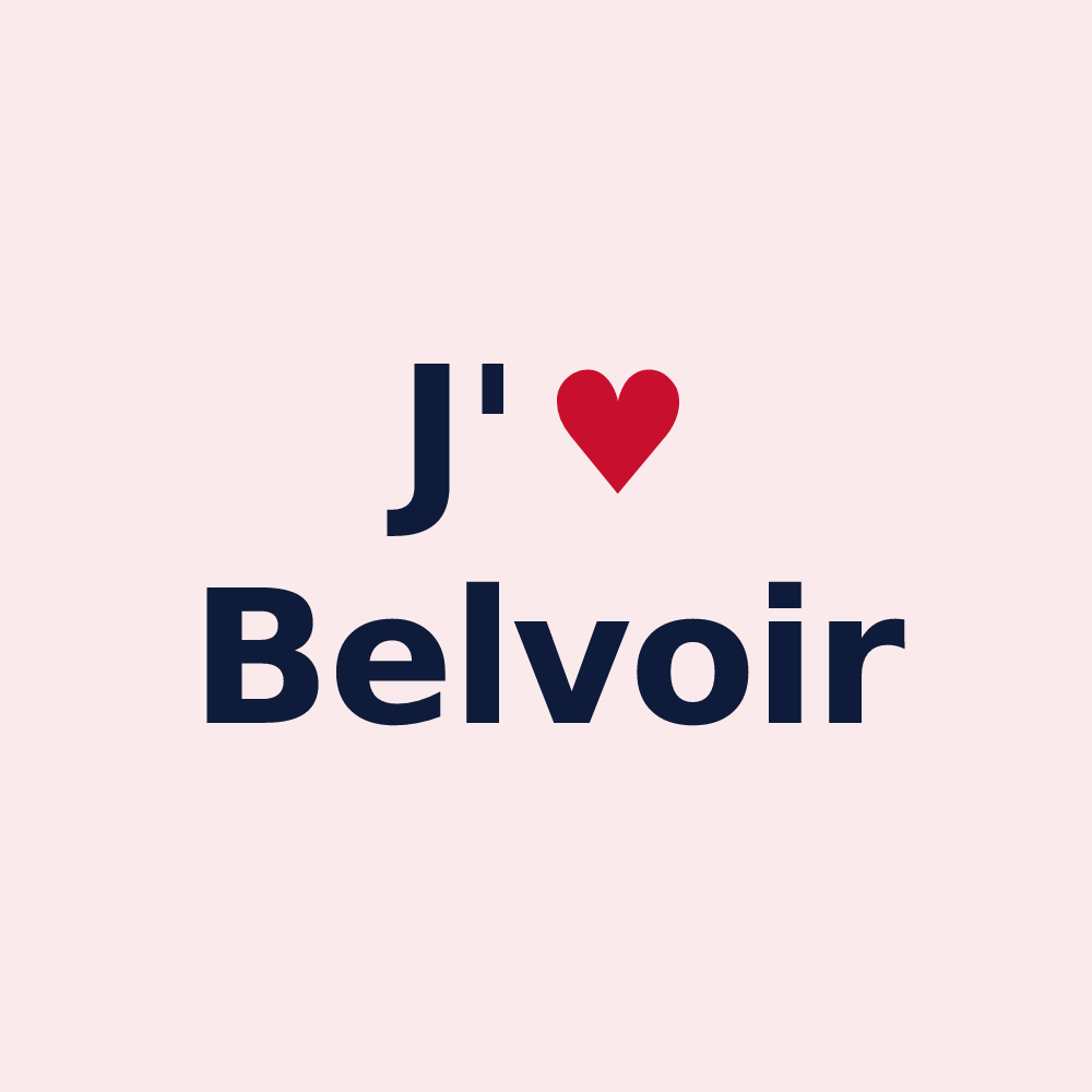 Magnet personnalisé Belvoir — design J'aime Belvoir