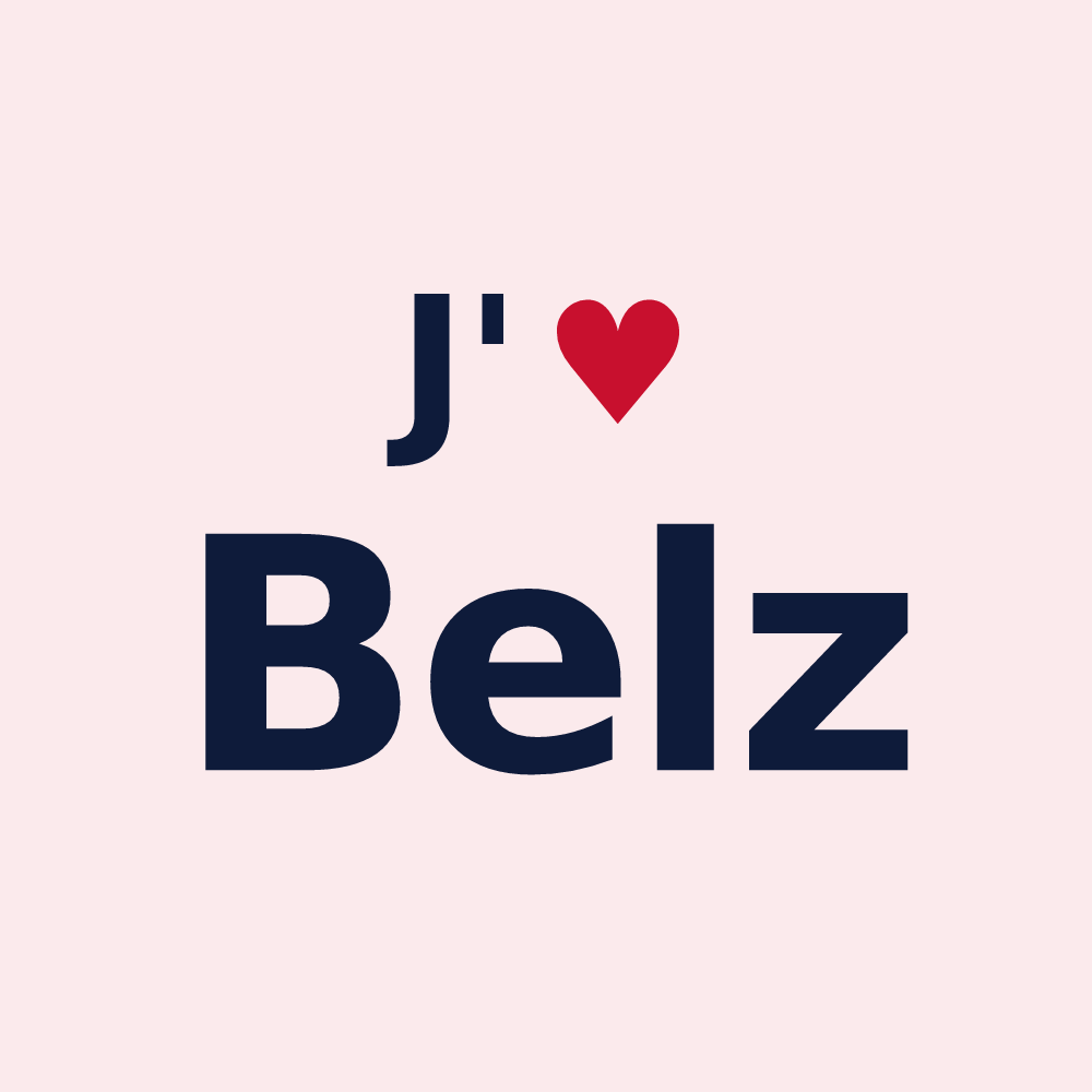 Magnet personnalisé Belz — design J'aime Belz