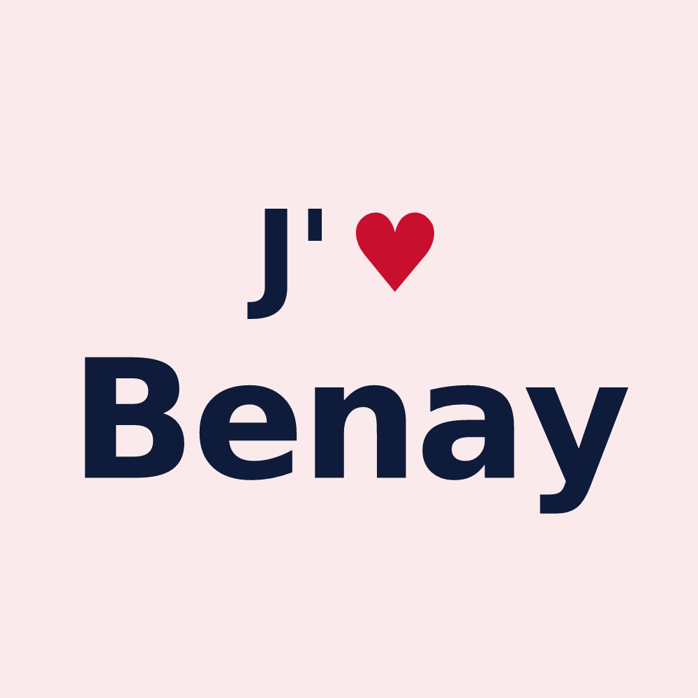 Magnet personnalisé Benay — design J'aime Benay