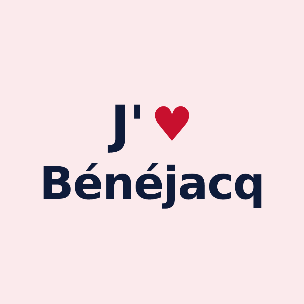 Magnet personnalisé Bénéjacq — design J'aime Bénéjacq