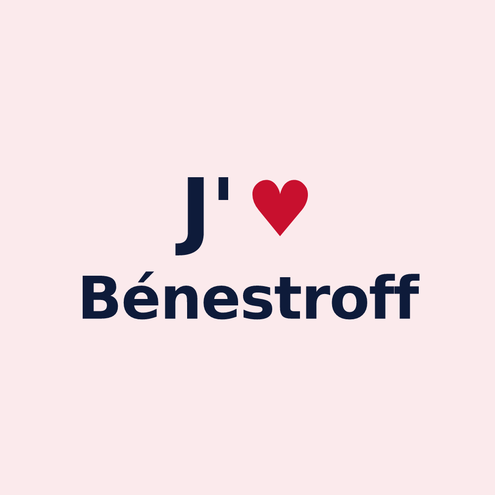 Magnet personnalisé Bénestroff — design J'aime Bénestroff