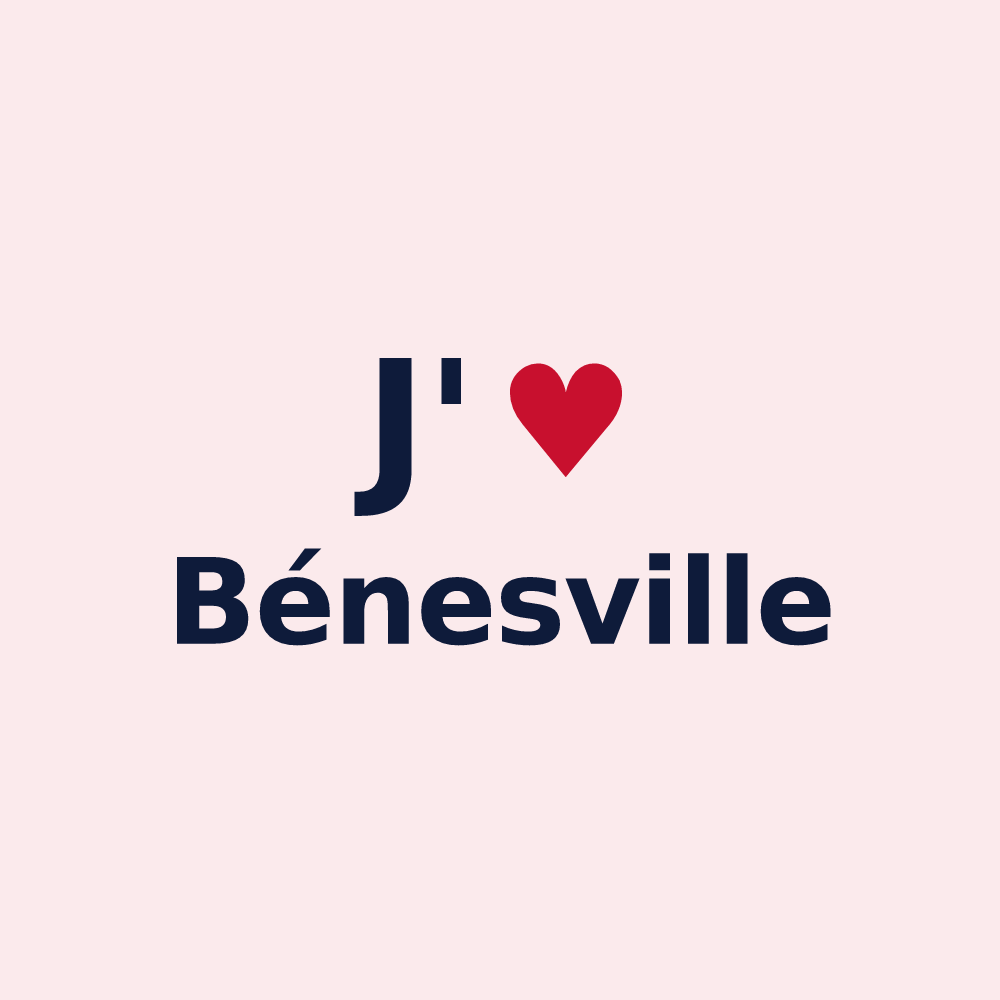 Magnet personnalisé Bénesville — design J'aime Bénesville