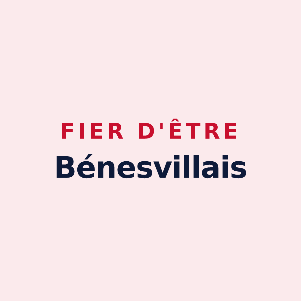 Magnet « Fier d'être Bénesvillais » — design pour Bénesville