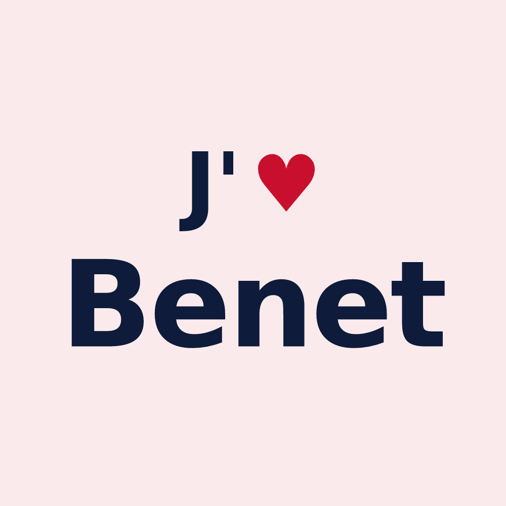 Magnet personnalisé Benet — design J'aime Benet