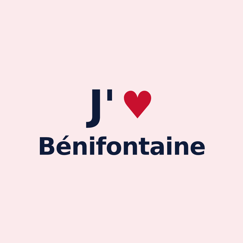 Magnet personnalisé Bénifontaine — design J'aime Bénifontaine