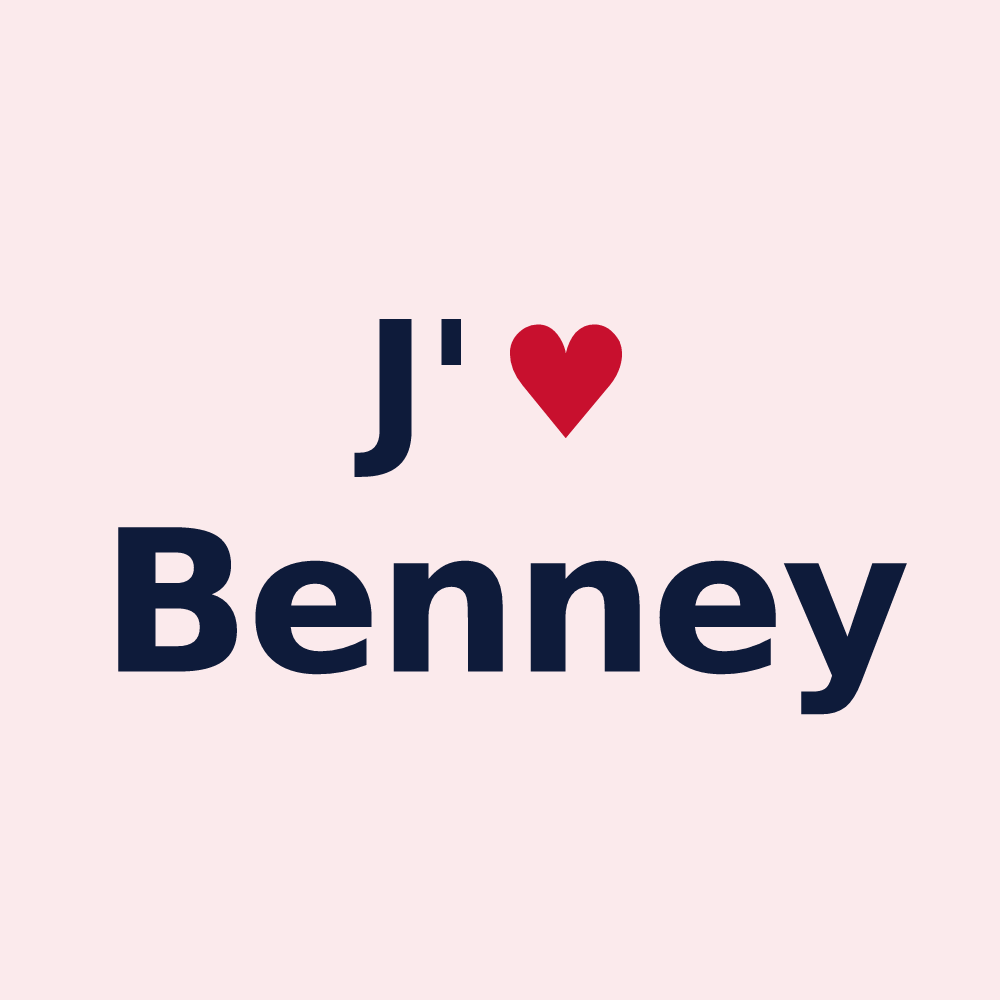 Magnet personnalisé Benney — design J'aime Benney