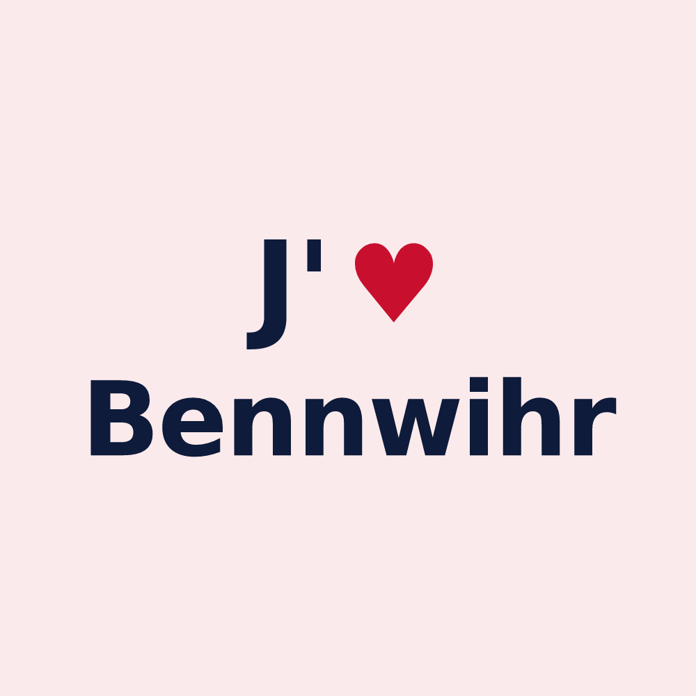 Magnet personnalisé Bennwihr — design J'aime Bennwihr