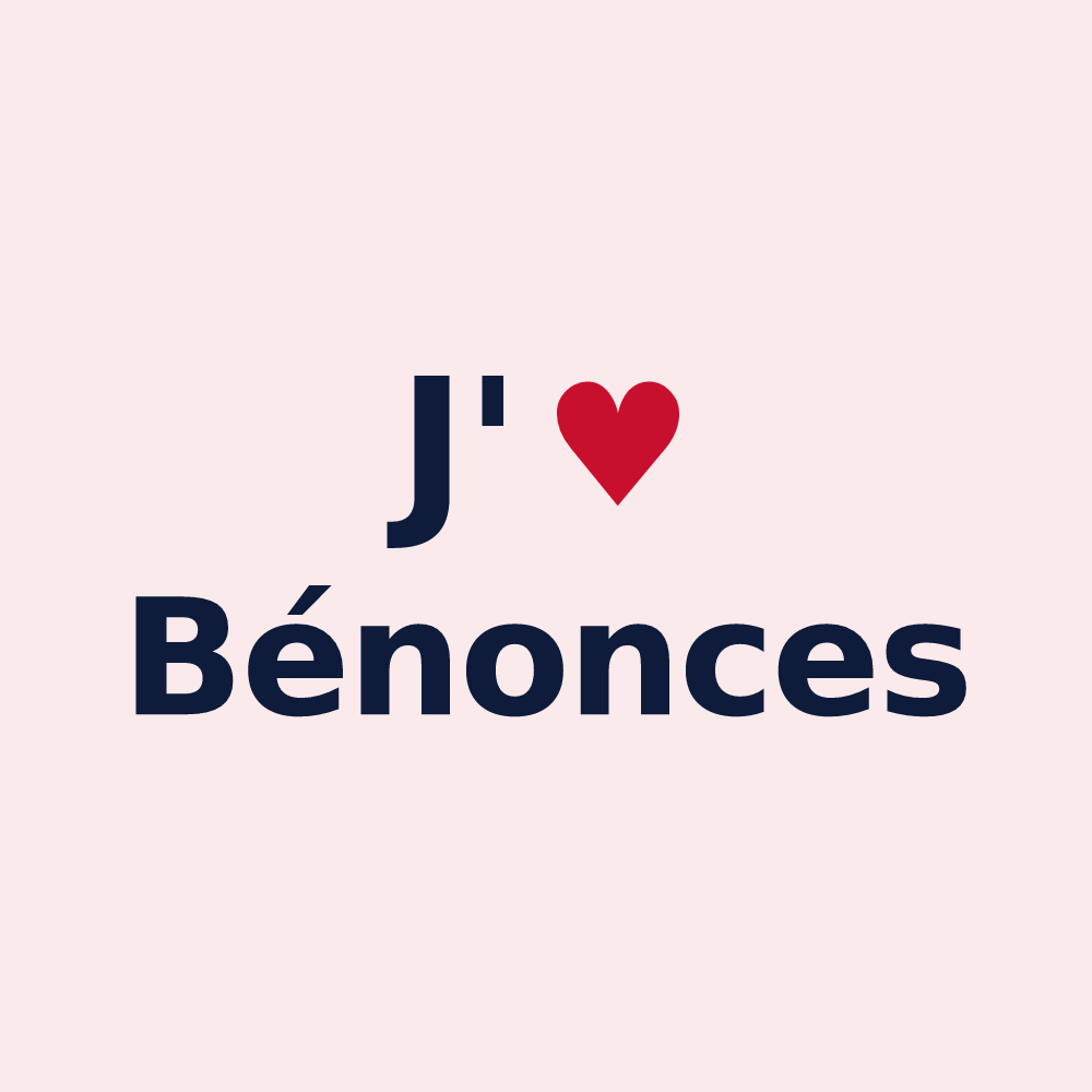 Magnet personnalisé Bénonces — design J'aime Bénonces