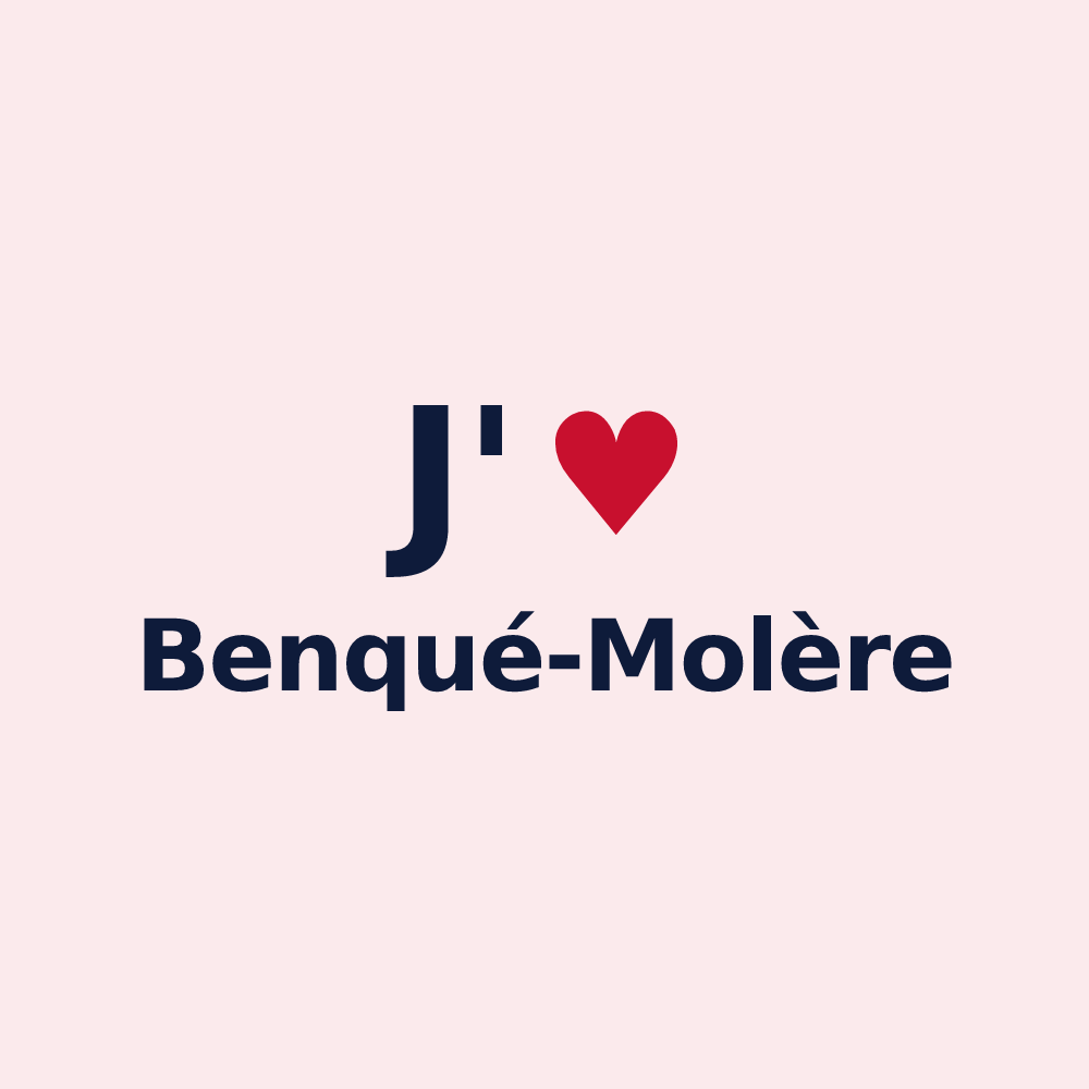 Magnet personnalisé Benqué-Molère — design J'aime Benqué-Molère
