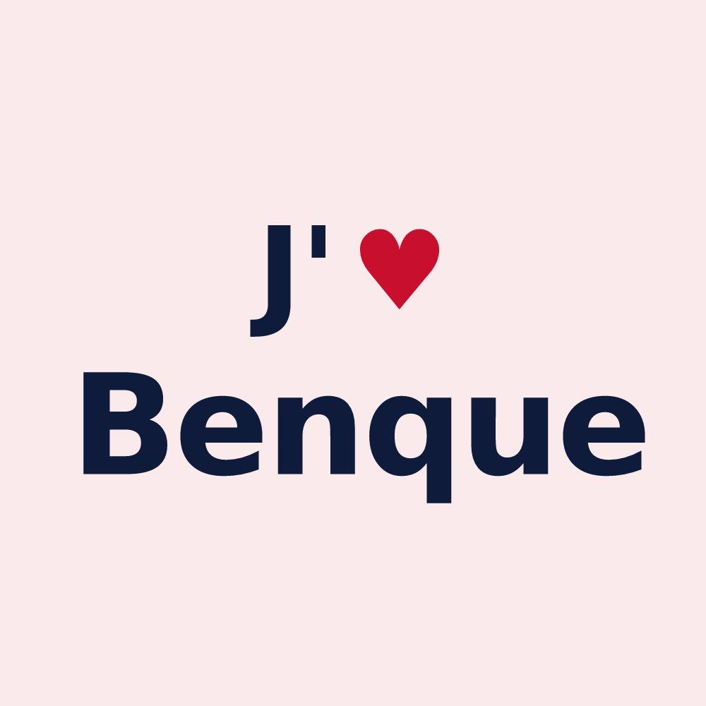 Magnet personnalisé Benque — design J'aime Benque
