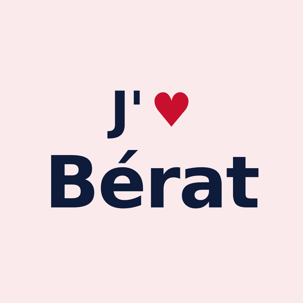 Magnet personnalisé Bérat — design J'aime Bérat