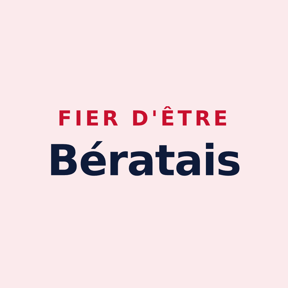 Magnet « Fier d'être Bératais » — design pour Bérat