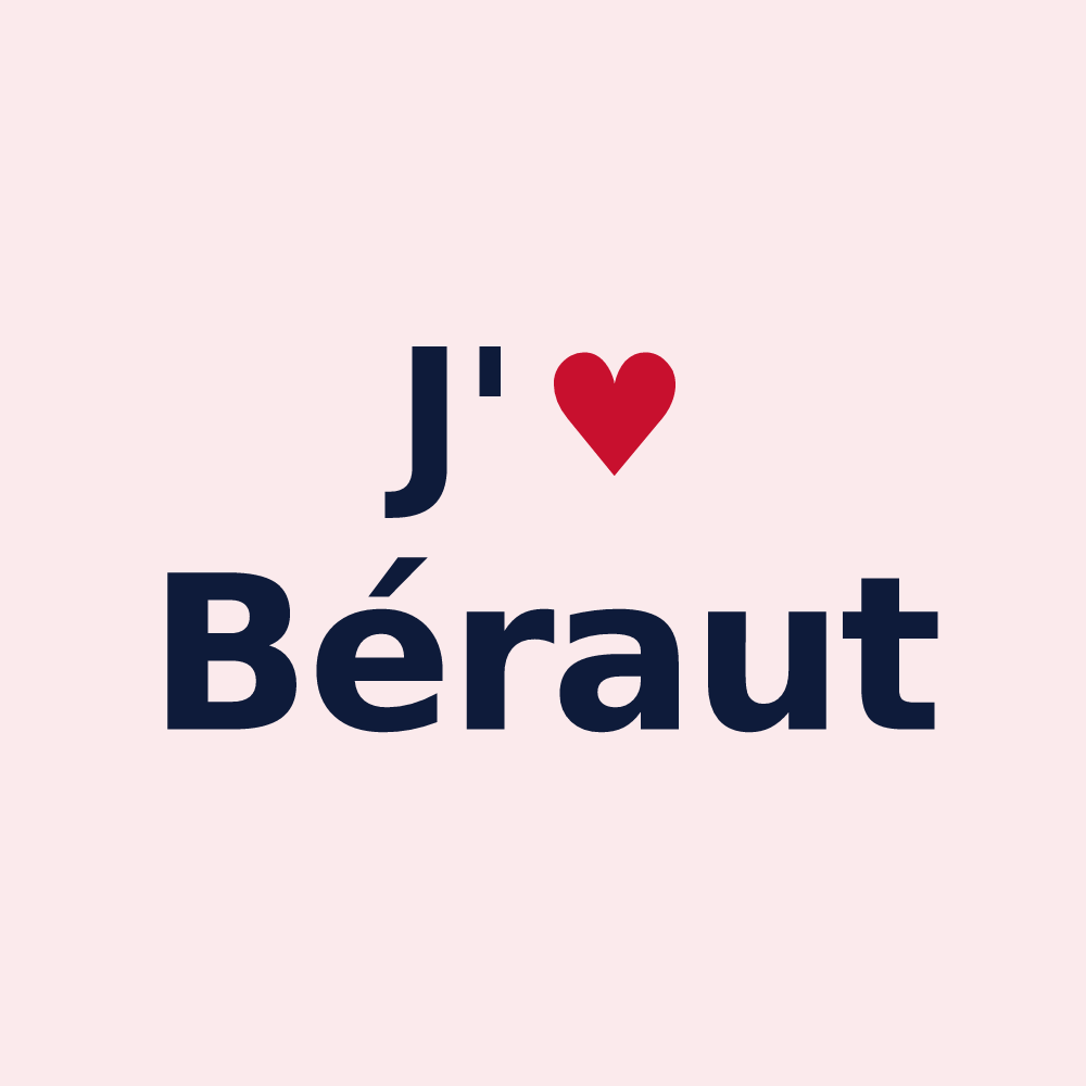 Magnet personnalisé Béraut — design J'aime Béraut