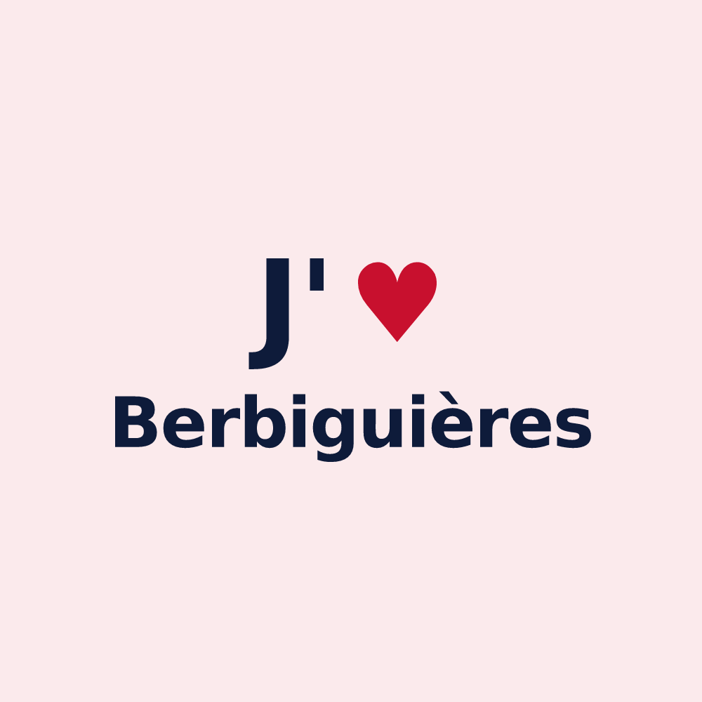 Magnet personnalisé Berbiguières — design J'aime Berbiguières