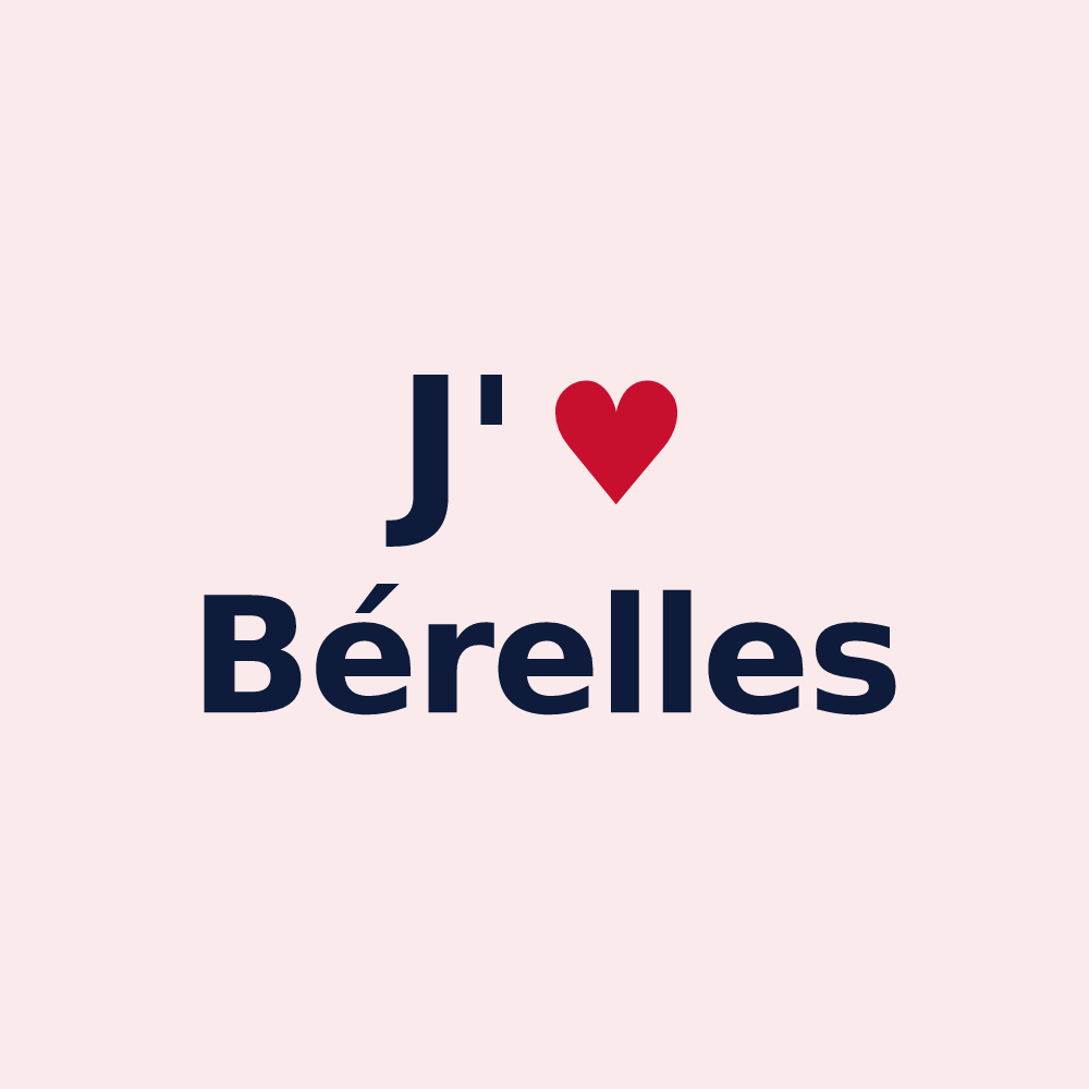 Magnet personnalisé Bérelles — design J'aime Bérelles