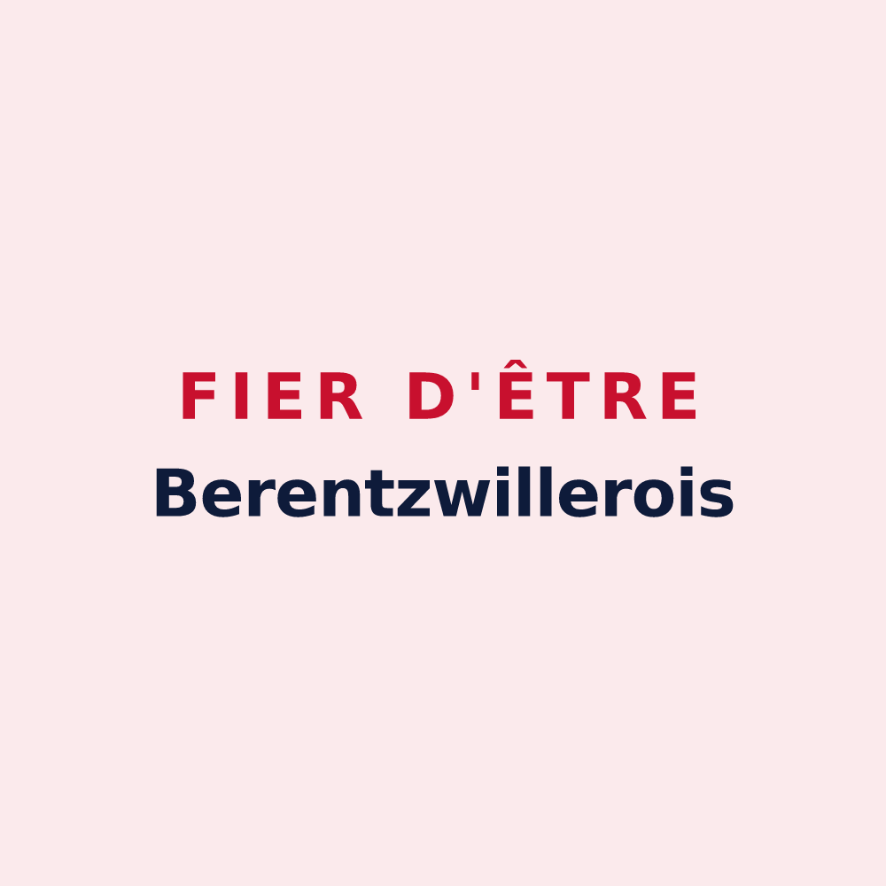 Magnet « Fier d'être Berentzwillerois » — design pour Berentzwiller