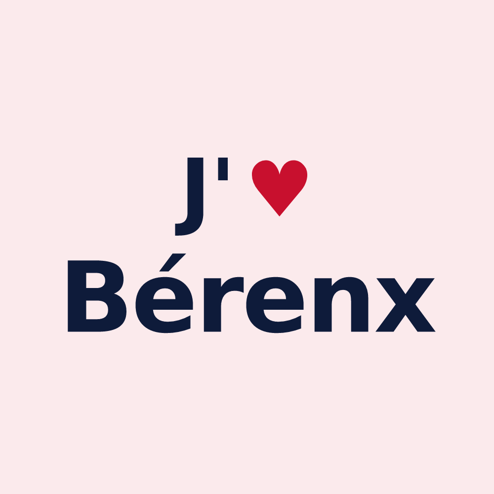 Magnet personnalisé Bérenx — design J'aime Bérenx