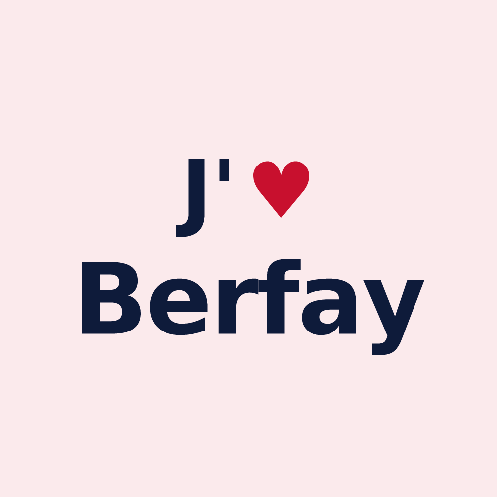 Magnet personnalisé Berfay — design J'aime Berfay