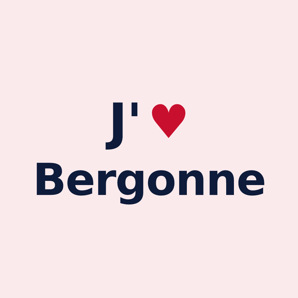 Magnet personnalisé Bergonne — design J'aime Bergonne