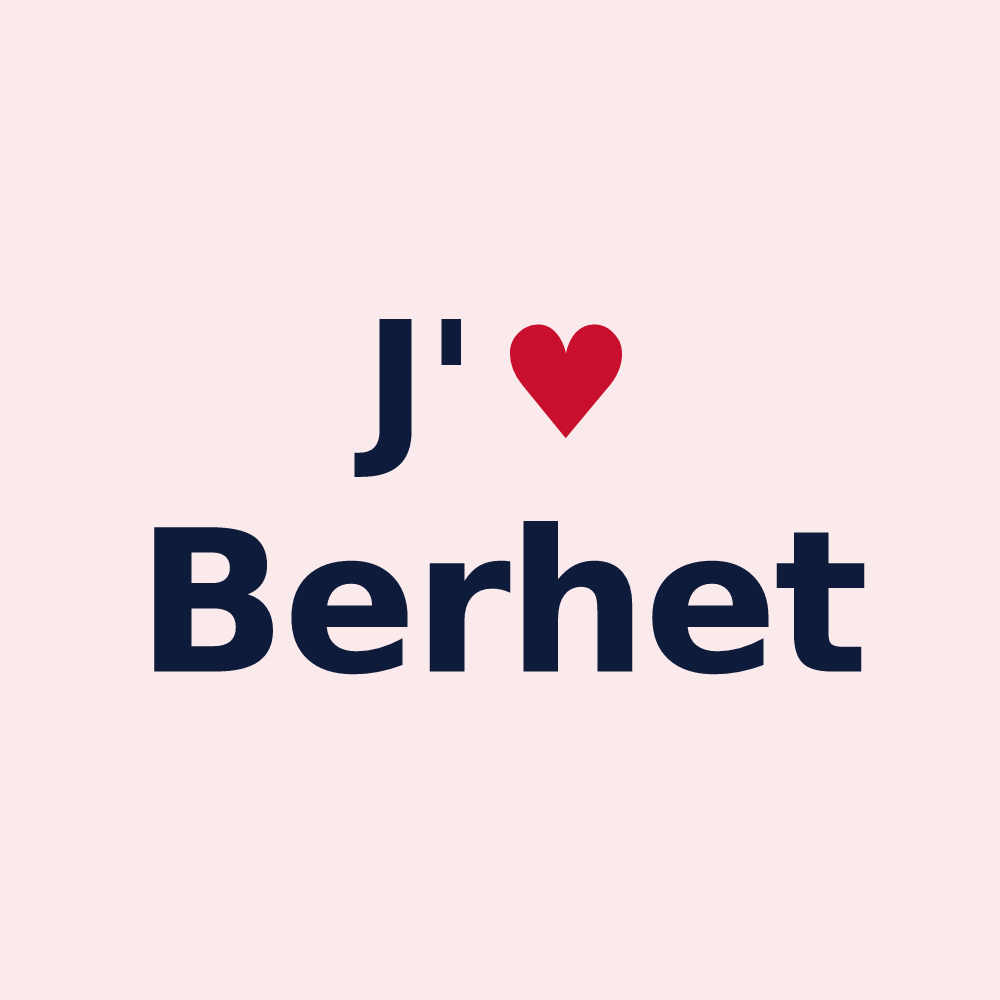 Magnet personnalisé Berhet — design J'aime Berhet